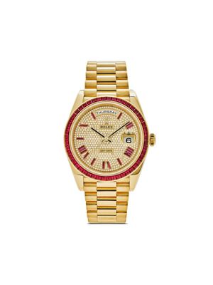 Rolex montre Day-Date 40 mm pre-owned (2019) - Or