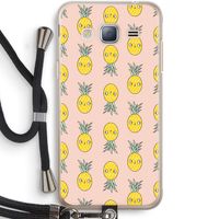 Ananas: Samsung Galaxy J3 (2016) Transparant Hoesje met koord