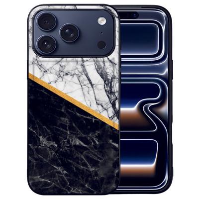 Beschermhoes Apple iPhone 17 Pro Marble White Black