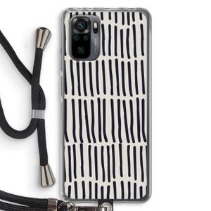 Moroccan stripes: Xiaomi Redmi Note 10 Pro Transparant Hoesje met koord