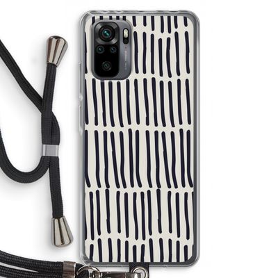 Moroccan stripes: Xiaomi Redmi Note 10 Pro Transparant Hoesje met koord