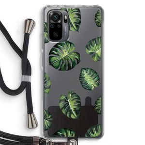 Tropische bladeren: Xiaomi Redmi Note 10 Pro Transparant Hoesje met koord