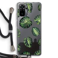 Tropische bladeren: Xiaomi Redmi Note 10 Pro Transparant Hoesje met koord