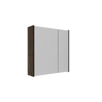 Saniclass Holz Pure Spiegelkast - 60x63x16cm - inclusief zijpanelen - Eiken charcoal SW1420837/SW1212815