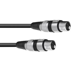 Omnitronic 3022075C XLR Adapterkabel [1x XLR-bus 3-polig - 1x XLR-bus 3-polig] 0.15 m Zwart