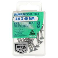 Spaanplaatschr. torx 6.0x90mm rvs 25st - Deltafix