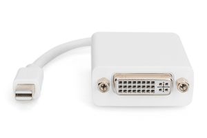 Digitus AK-340406-001-W DisplayPort / DVI Adapter [1x Mini-DisplayPort stekker - 1x DVI-bus 24+5-polig] Wit 15.00 cm