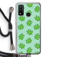 Groene blaadjes: Huawei P Smart (2020) Transparant Hoesje met koord