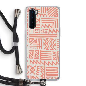 Marrakech Pink: OnePlus Nord Transparant Hoesje met koord