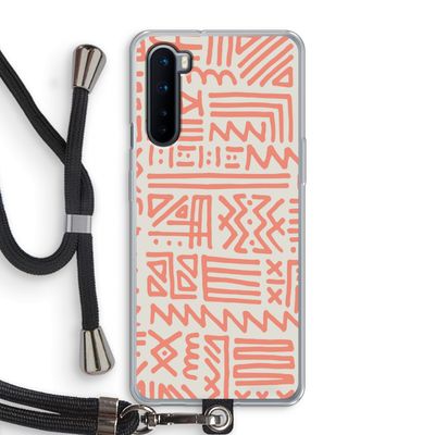 Marrakech Pink: OnePlus Nord Transparant Hoesje met koord