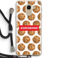 Koekerond: Samsung Galaxy J6 (2018) Transparant Hoesje met koord