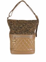 CHANEL Pre-Owned sac porté épaule en tweed à losanges - Marron - thumbnail