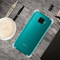 Voor Huawei Nova 5i Pro vierhoek anti-drop ultradunne transparante TPU telefoon geval (transparant)