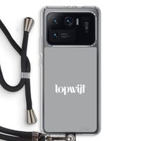 Topwijf Grijs Wit: Xiaomi Mi 11 Ultra Transparant Hoesje met koord