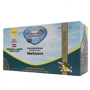 Renske Variatiebox Nelson vers gestoomd natvoer hond (kuip) 1 tray (24 x 395 g)