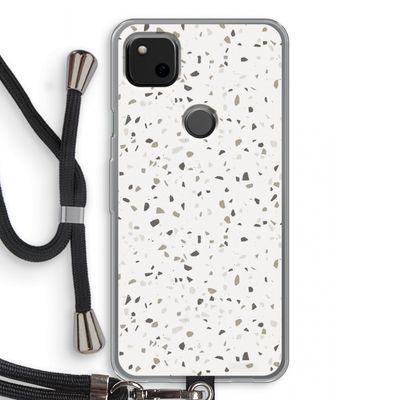Terrazzo N°14: Pixel 4a Transparant Hoesje met koord