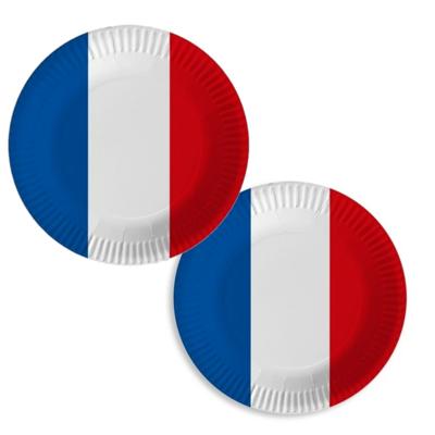 Gebaksbordjes vlag Nederland - 20x st - D23 cm - karton - Holland bordjes Gebaksbordjes vlag Nederland - 20x st - D23 cm - karton - Holland bordjes