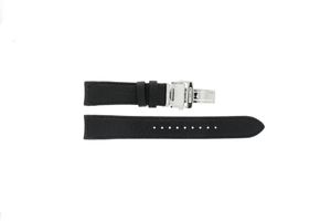 Horlogeband Seiko 7D46-0AB0 / SNP015P1 / 4LA8JB Leder Zwart 20mm