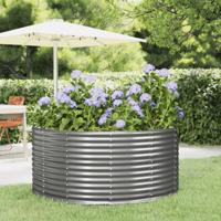 Plantenbak 140x140x68 cm gegalvaniseerd staal grijs