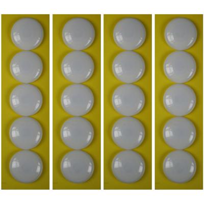 Benson ronde koelkast / whiteboard magneetjes - 20x stuks - wit - Keuken magneten