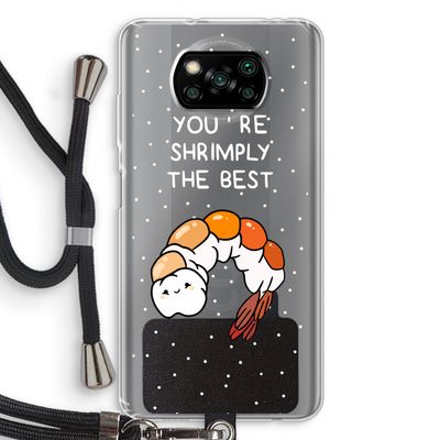You're Shrimply The Best: Xiaomi Poco X3 NFC Transparant Hoesje met koord