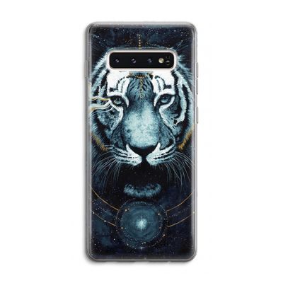 Darkness Tiger: Samsung Galaxy S10 4G Transparant Hoesje