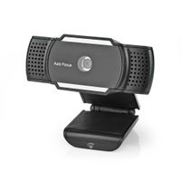 Nedis WCAM110BK Webcam 2k@30fps Automatische Scherpstelling Ingebouwde Microfoon Zwart