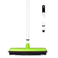 Bezem met rubber kop - telescoopsteel - kappers bezem - wisser lip - 75 tot 130 cm Bezem met rubber kop - telescoopsteel - kappers bezem - wisser lip - 75 tot 130 cm