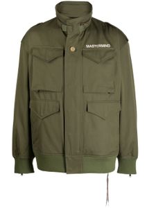 Mastermind Japan veste zippée à logo imprimé - Vert