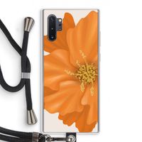 Orange Ellila flower: Samsung Galaxy Note 10 Plus Transparant Hoesje met koord