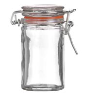 Voorraadpotje/kruidenpotje - mini - 70 ml - glas - met beugelsluiting