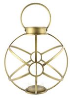 Countryfield windlicht Darcy 35,2 x 36,5 cm staal/nikkel goud Countryfield windlicht Darcy 35,2 x 36,5 cm staal/nikkel goud