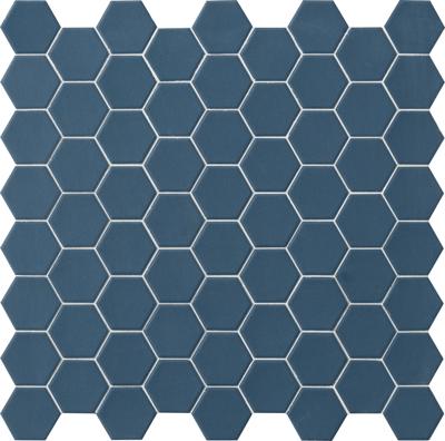Vloer-/wandtegel blauw hexagon mozaïek Terratinta Hexa 32x32cm aegean blue mat gerectificeerd
