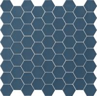 Vloer-/wandtegel blauw hexagon mozaïek Terratinta Hexa 32x32cm aegean blue mat gerectificeerd