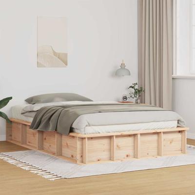 Bedframe met opslag Bruin 120 x 190 cm Hout