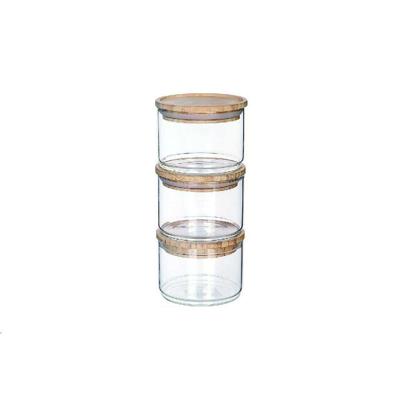 Set van 3 Potjes DKD Home Decor 10 x 10 x 7,5 cm