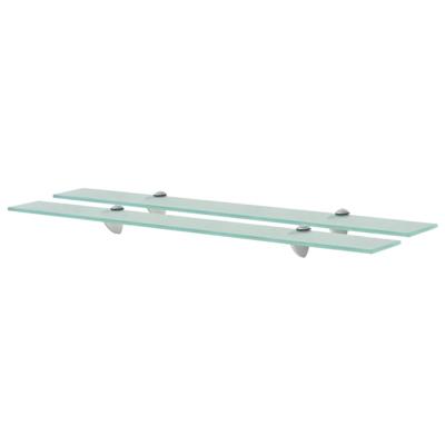 Schappen zwevend 2 st 80x20 cm 8 mm glas