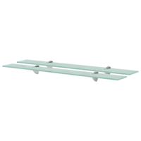 Schappen zwevend 2 st 80x20 cm 8 mm glas