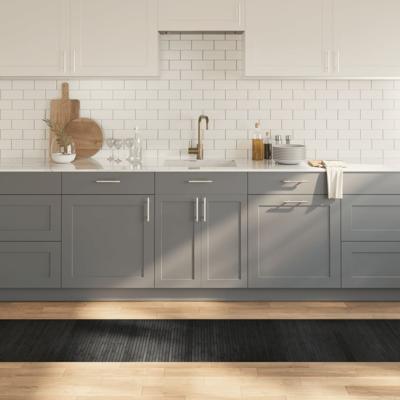 VidaXL Vloerkleed rechthoekig 60x500 cm bamboe grijs