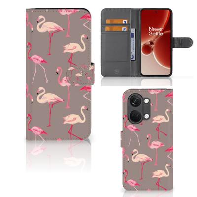 OnePlus Nord 3 | Telefoonhoesje | Met pasjeshouder | Flamingo