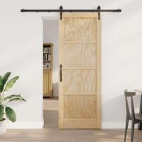 Schuifdeur met Bevestigingsset 78x211 cm Massief Houten Den