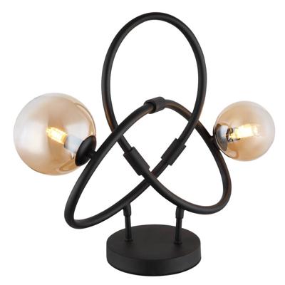 Globo Zwarte tafellampTuberius design 2-lichts - 56141-2T