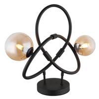 Globo Zwarte tafellampTuberius design 2-lichts - 56141-2T