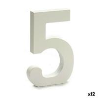 Cijfer Pincello 5 Wit 1,8 x 21 x 17 cm (12 Stuks)