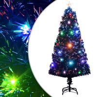 VidaXL Kerstboom met LED en standaard 120 cm glasvezel