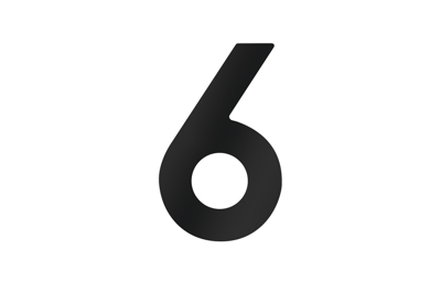 Metafranc Huisnummer 6 120Mm Zwart - WU0424657
