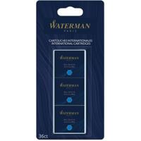Inktpatronen Waterman blauw uitwasbaar blister à 6 stuks