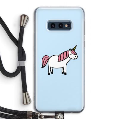 Eenhoorn: Samsung Galaxy S10e Transparant Hoesje met koord