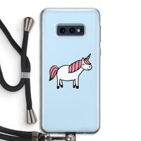 Eenhoorn: Samsung Galaxy S10e Transparant Hoesje met koord