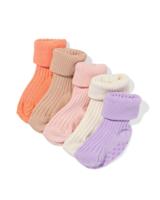 HEMA Babysokken Rib Met Bamboe - 5 Paar Roze (roze)